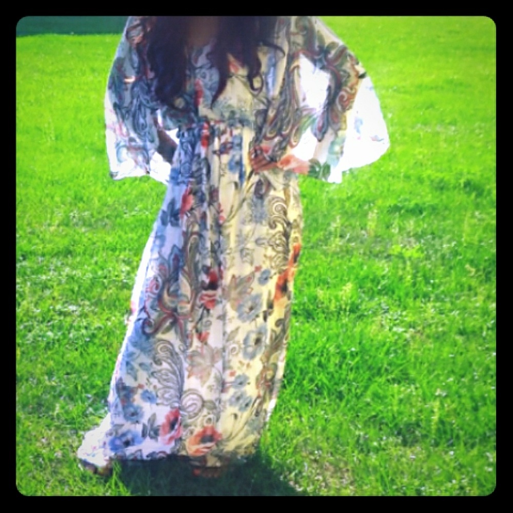 Floral Wrap Maxi Dress